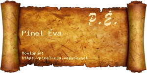Pinel Éva névjegykártya